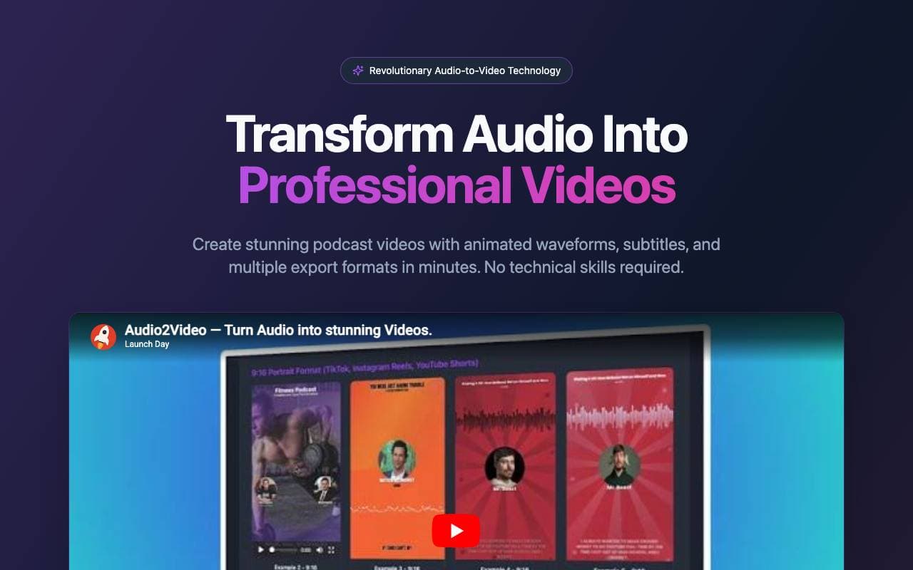 Audio2Video interface preview