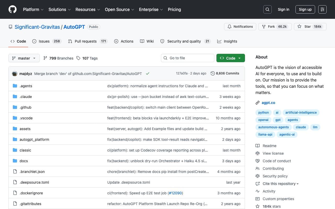 Auto-GPT interface preview
