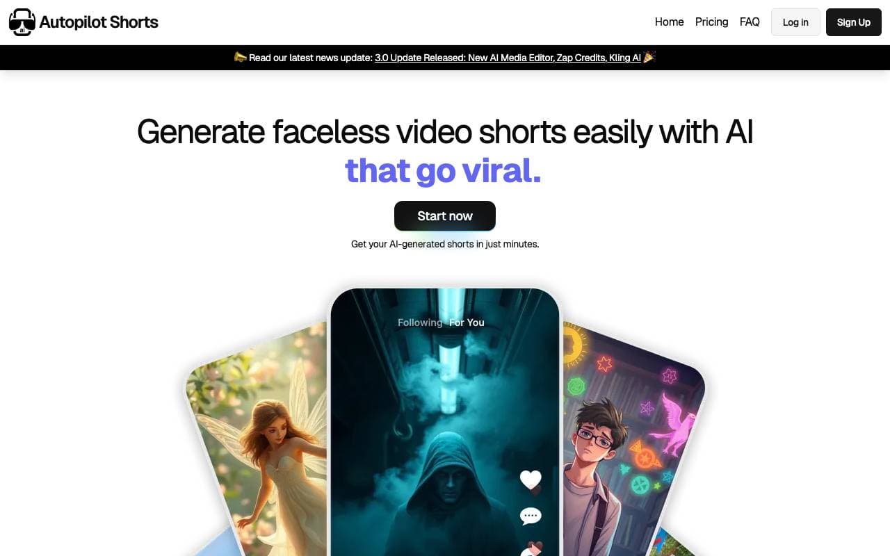Autopilot Shorts interface preview
