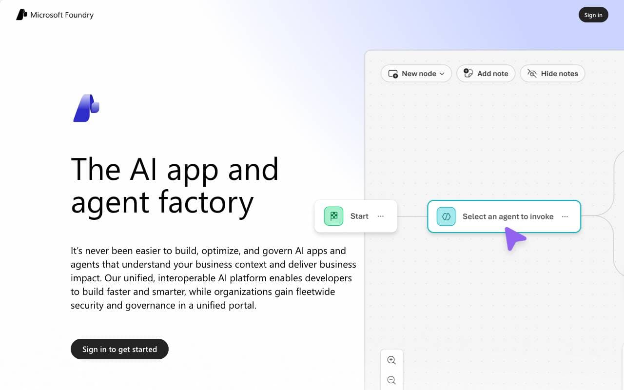Azure AI Foundry interface preview