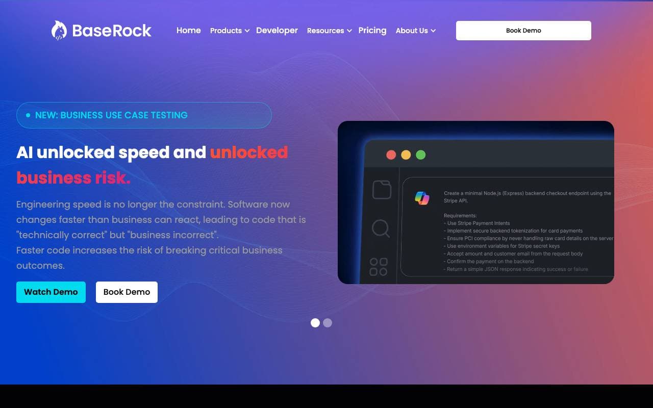 BaseRock AI interface preview