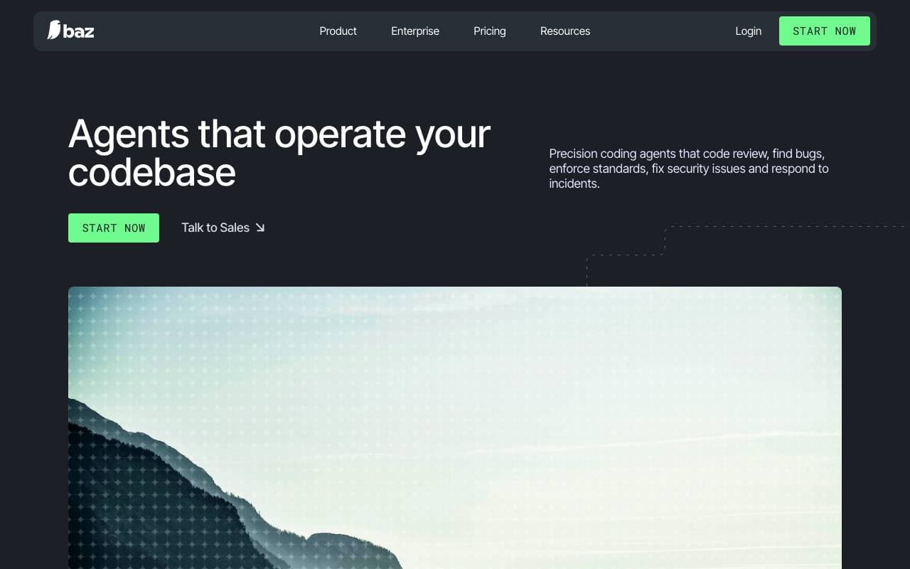 Baz AI Code Review interface preview