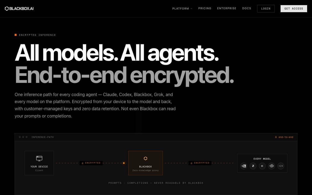 Blackbox AI interface preview