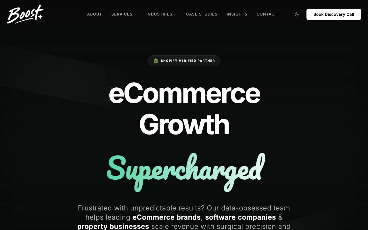 Boost Marketing – Digital Marketing Agency interface preview
