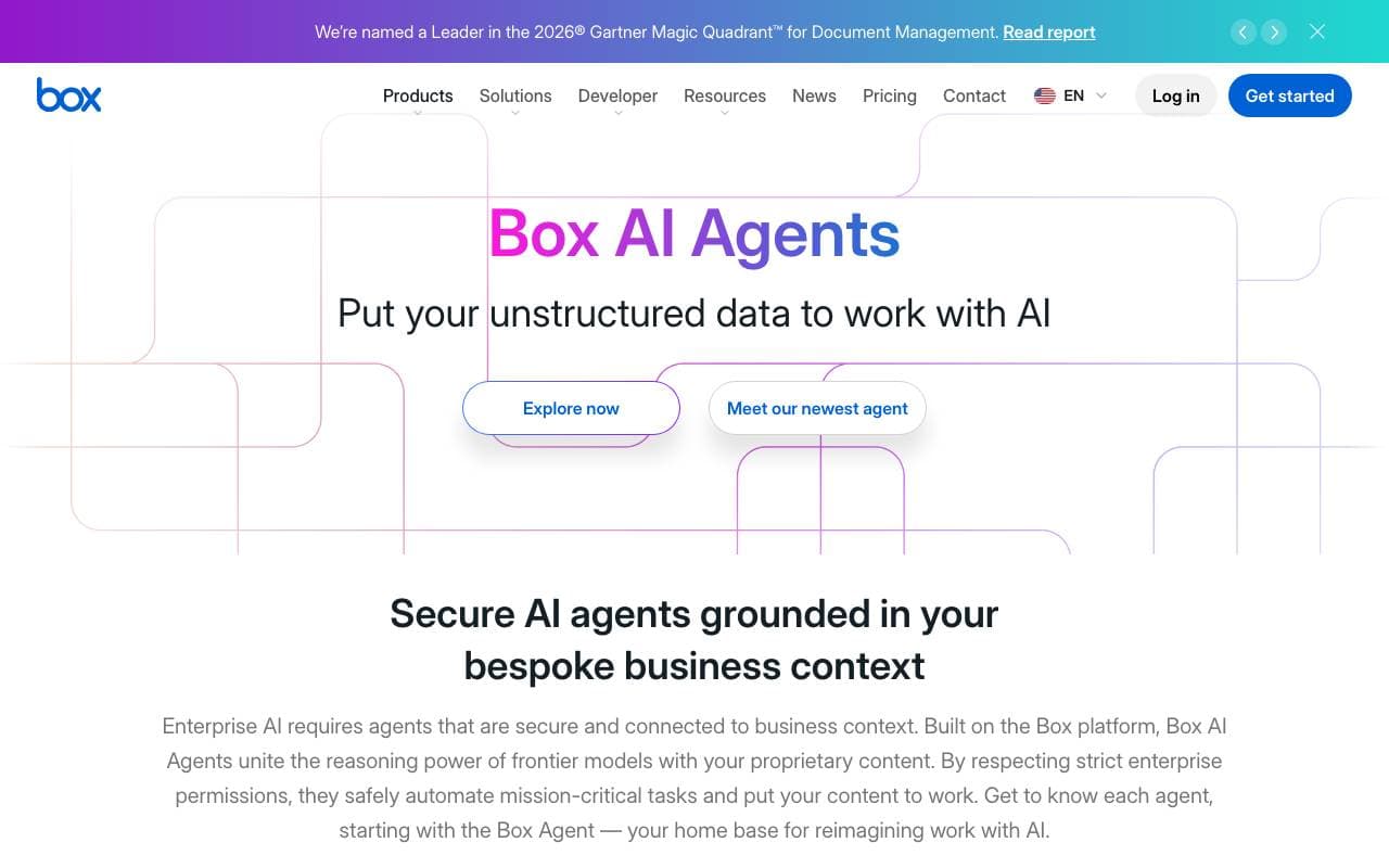 Box AI Agents interface preview