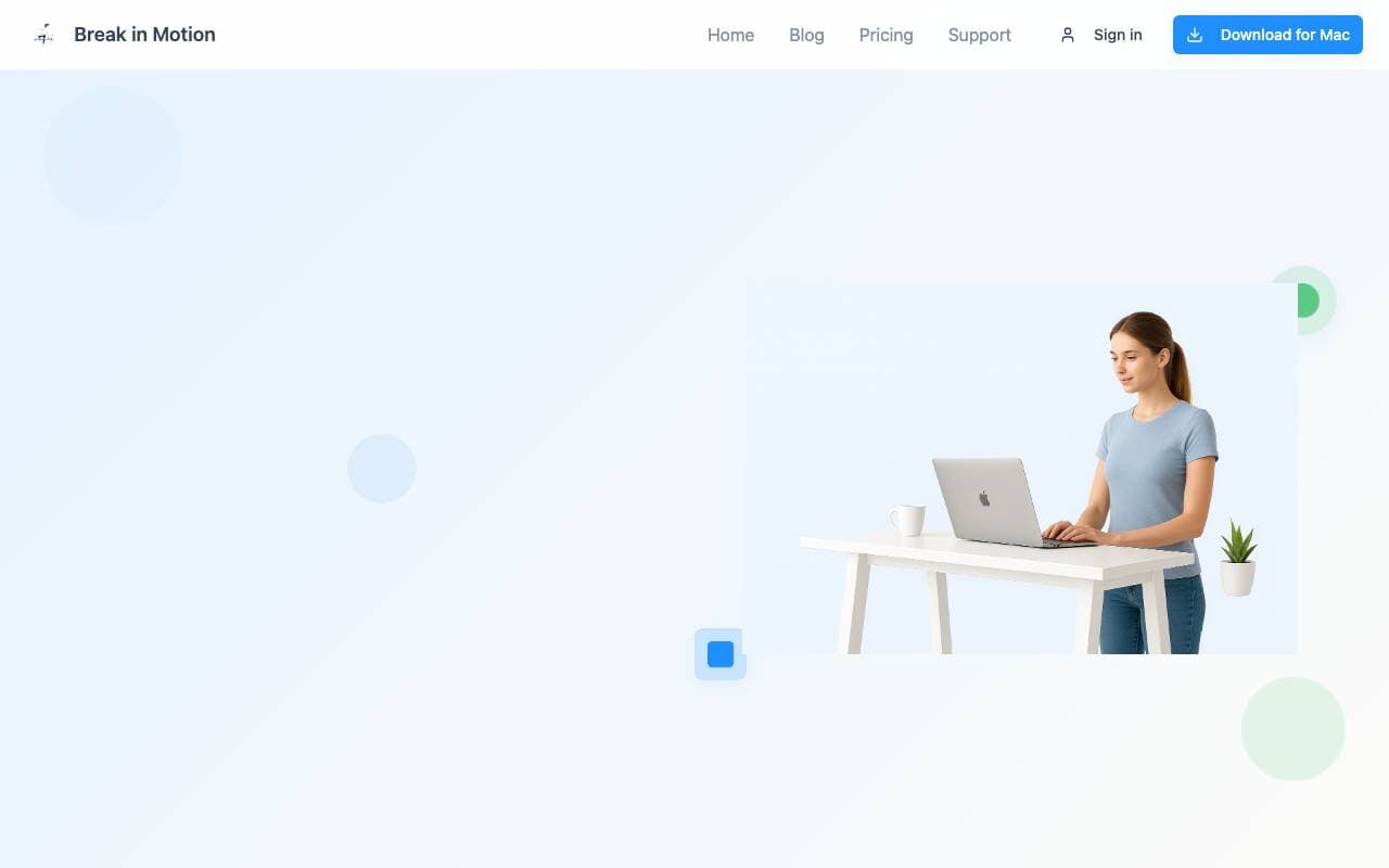 Break in Motion interface preview