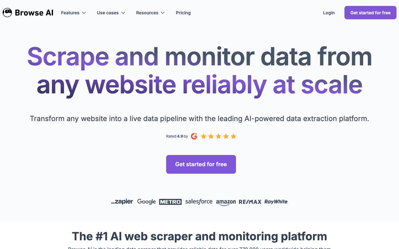 Browse AI interface preview