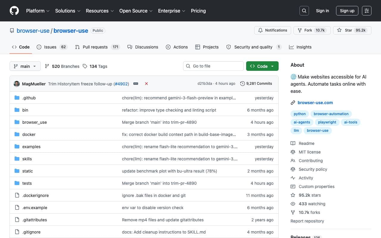 Browser-Use interface preview