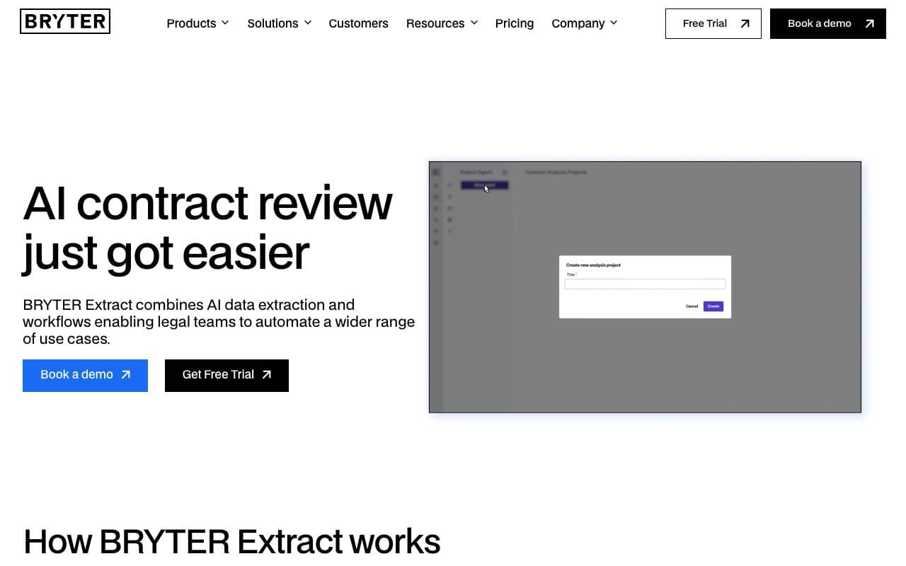Bryter Extract interface preview