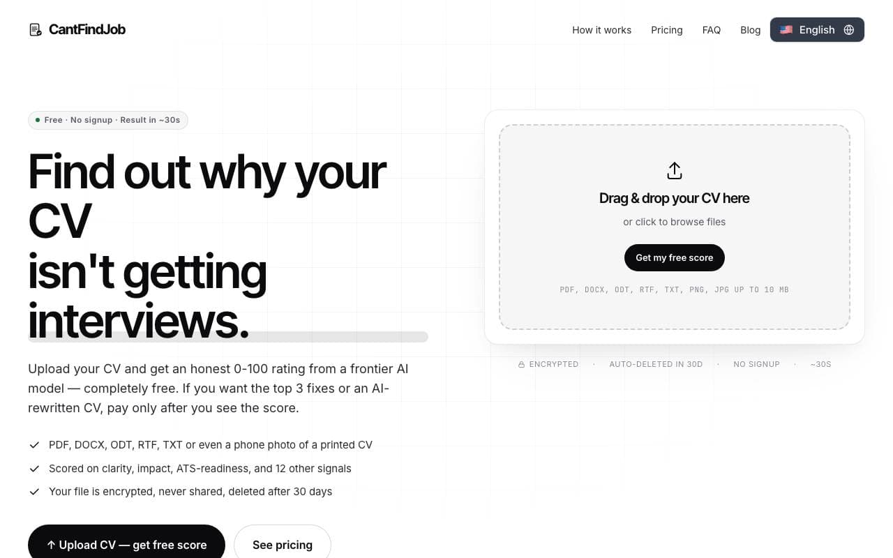 CantFindJob interface preview