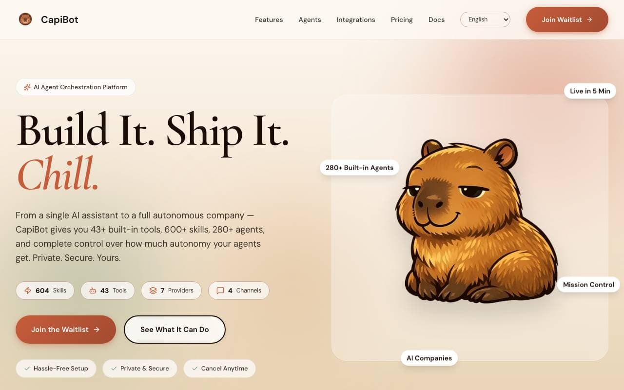 CapiBot interface preview