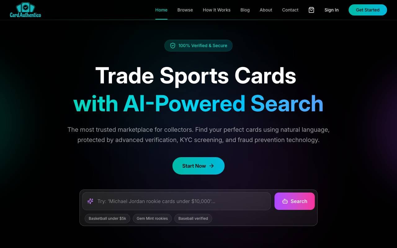 CardAuthentico interface preview