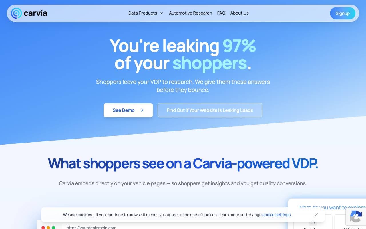 Carvia.ai interface preview