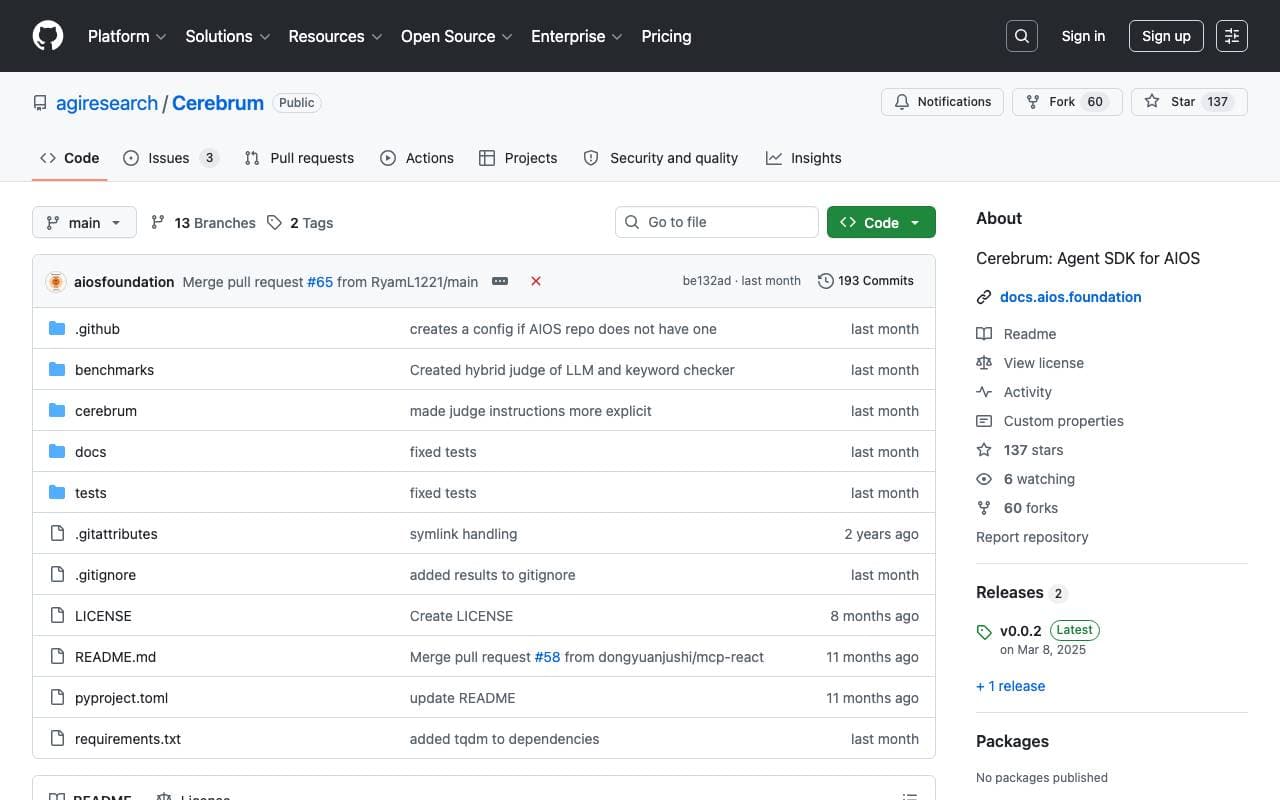 Cerebrum: AIOS SDK interface preview
