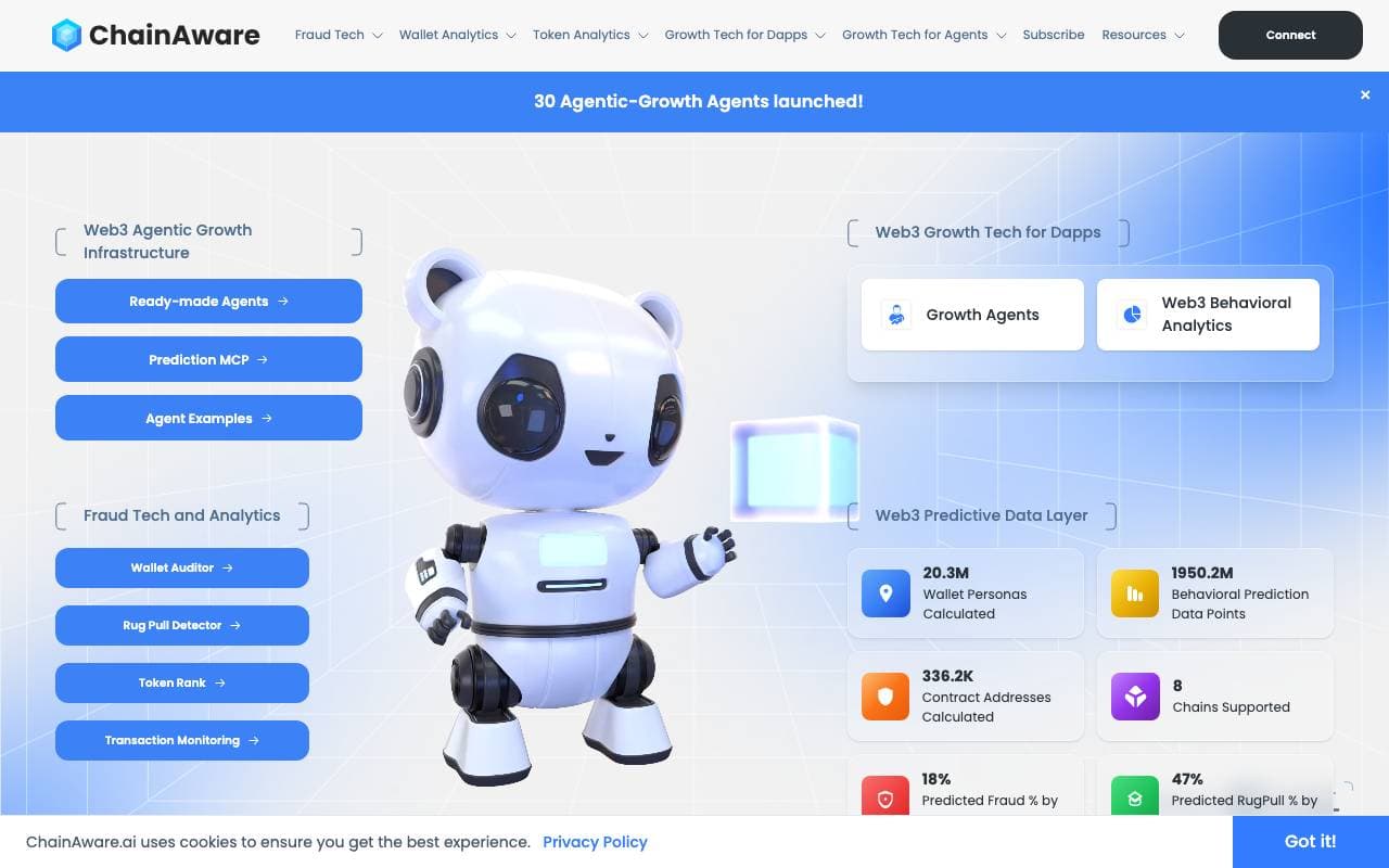 ChainAware Web3 MCP interface preview