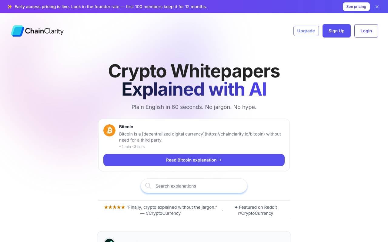 ChainClarity interface preview