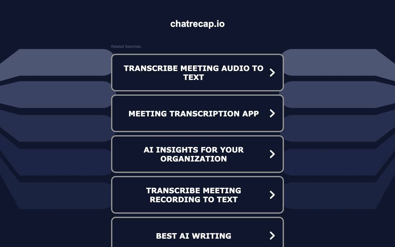 Chat Recap interface preview