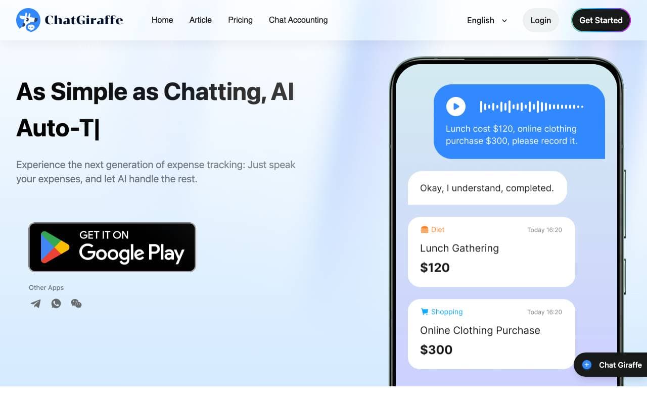 Chatgiraffe interface preview