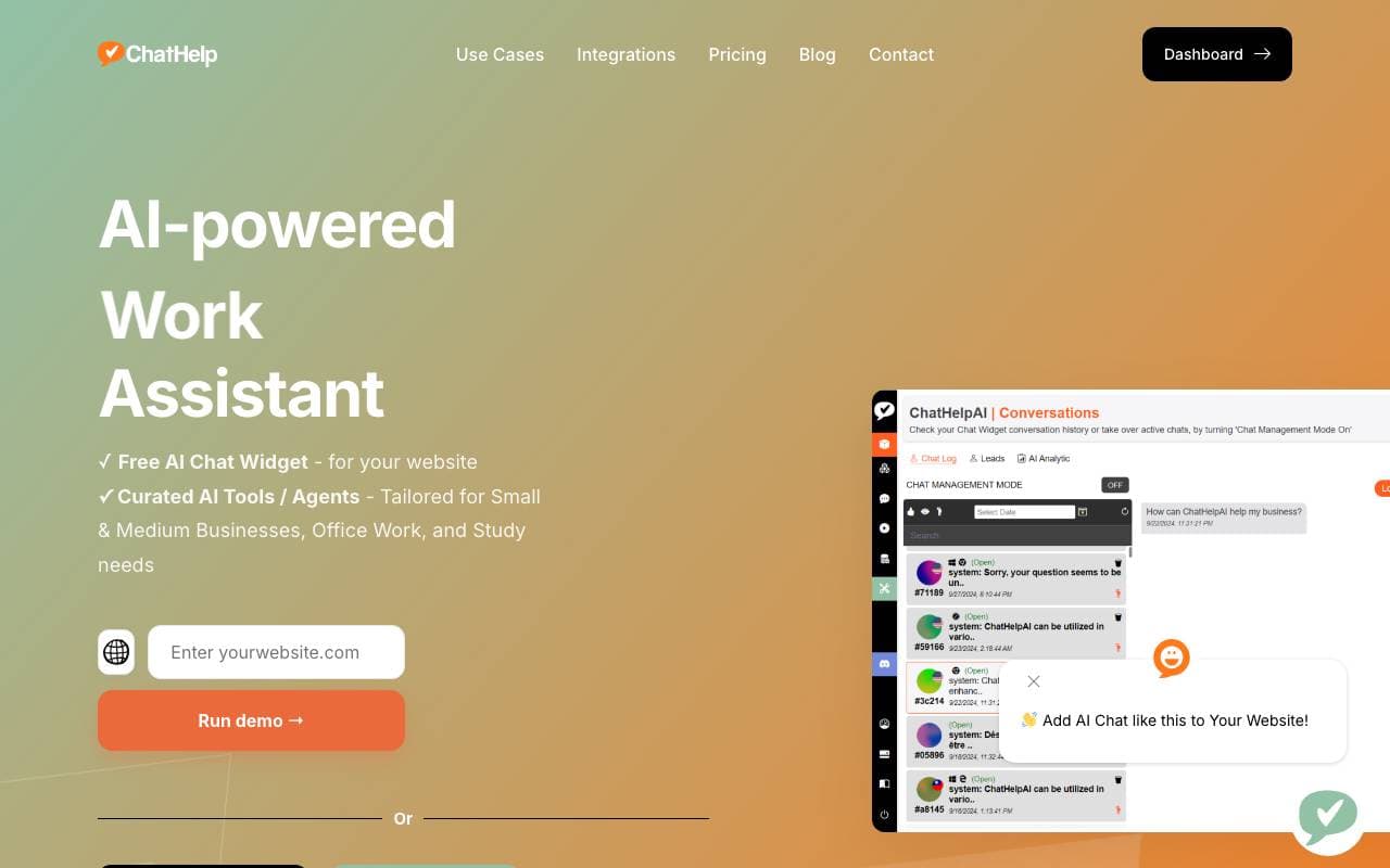 ChatHelp.ai interface preview
