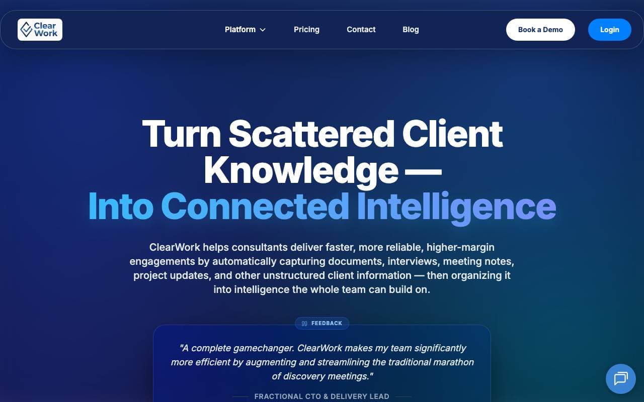 ClearWork Discovery Agent interface preview