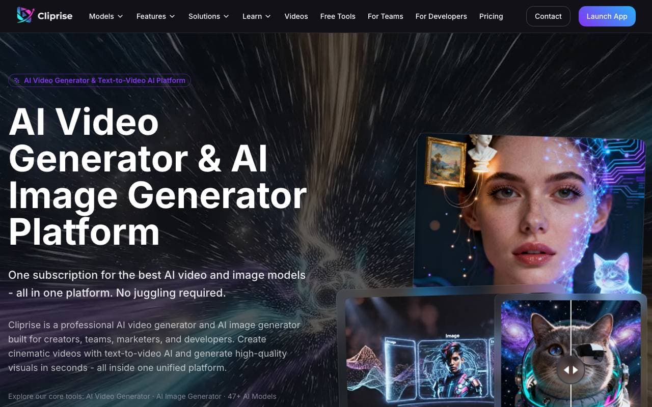 Cliprise interface preview