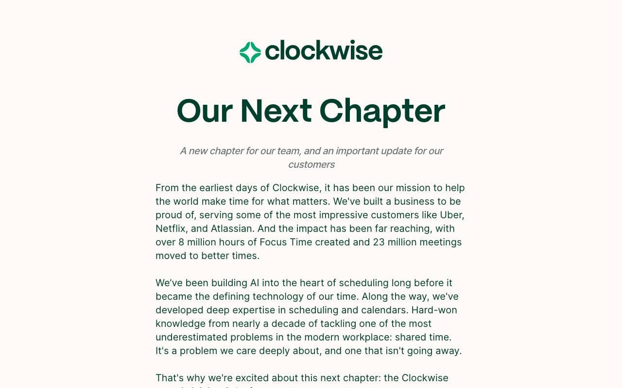 Clockwise interface preview