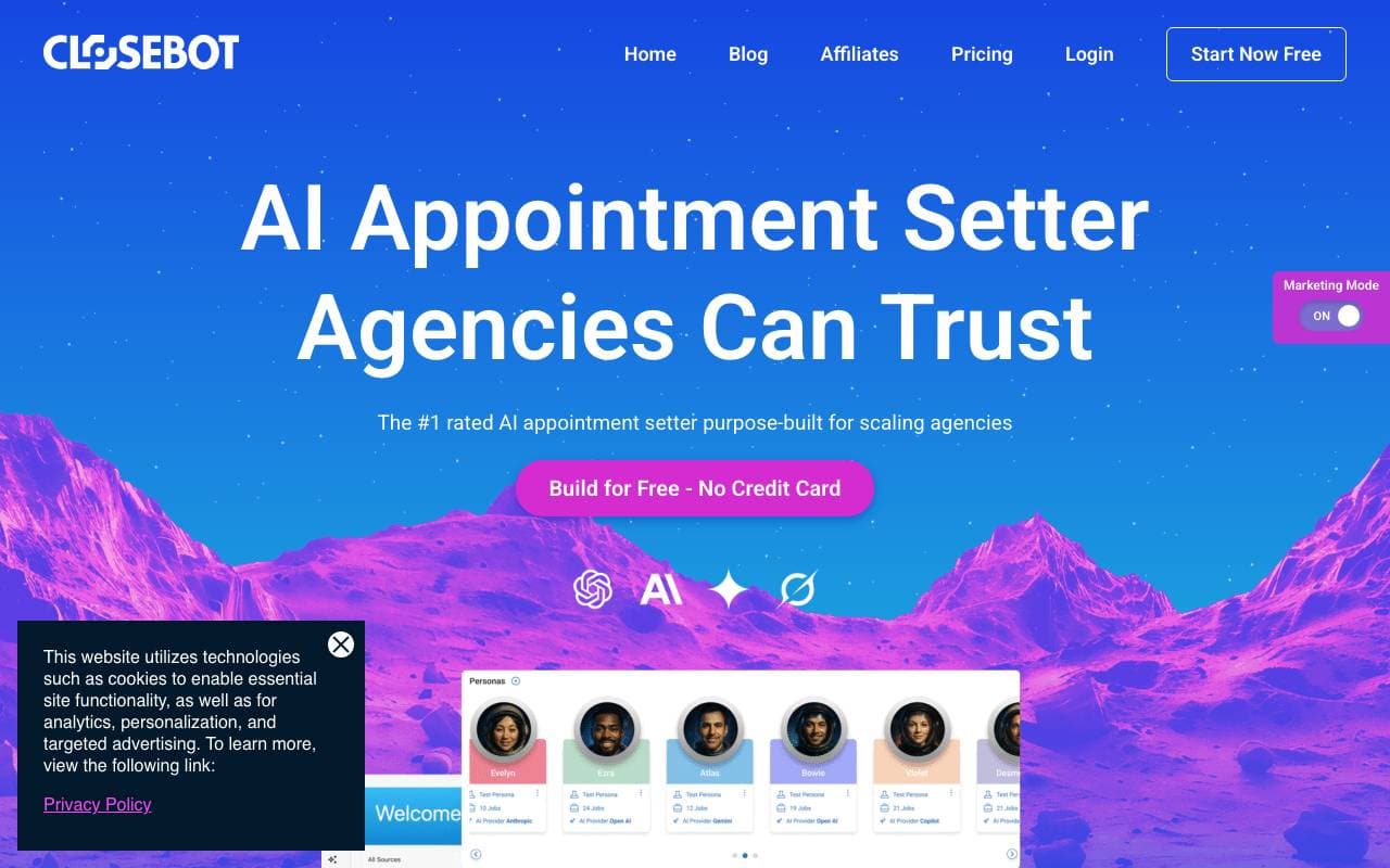 CloseBot.ai interface preview