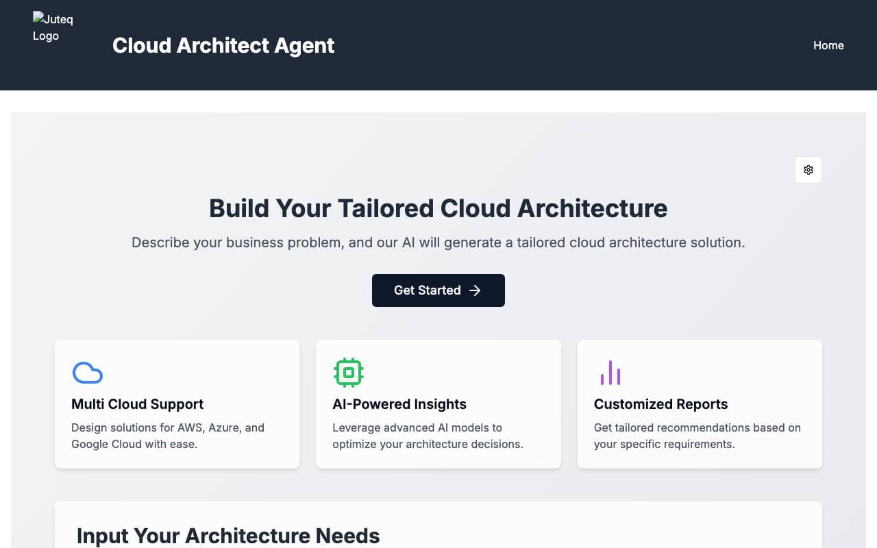 Cloud Architect Agent interface preview