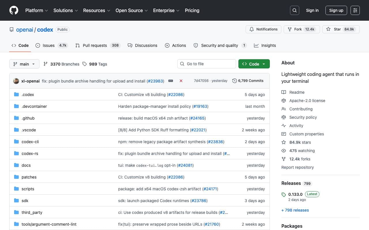 Codex CLI interface preview