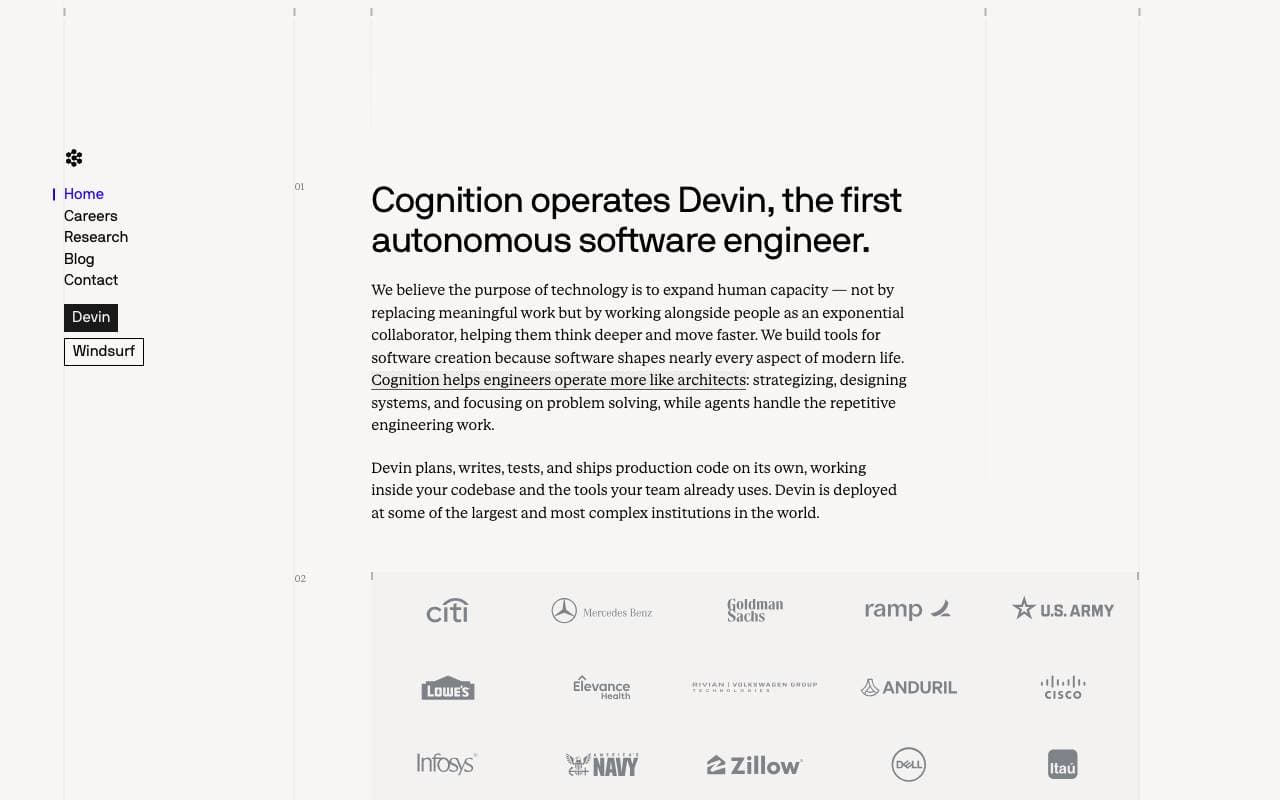 Cognition Devin AI interface preview