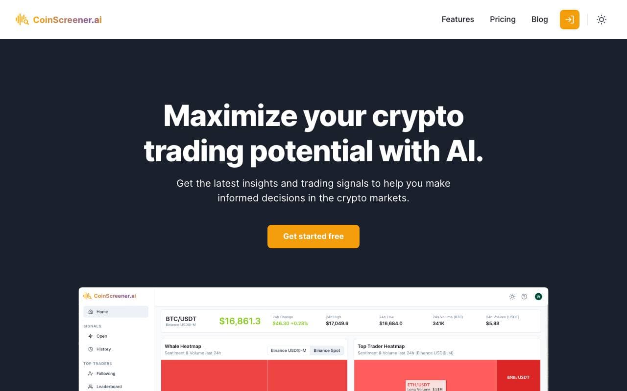 CoinScreener interface preview