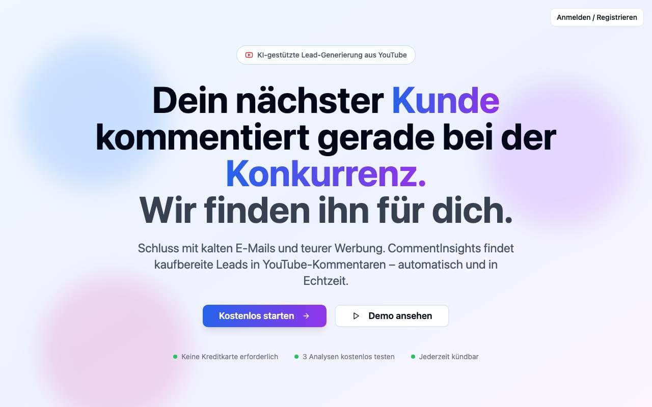 CommentInsights interface preview