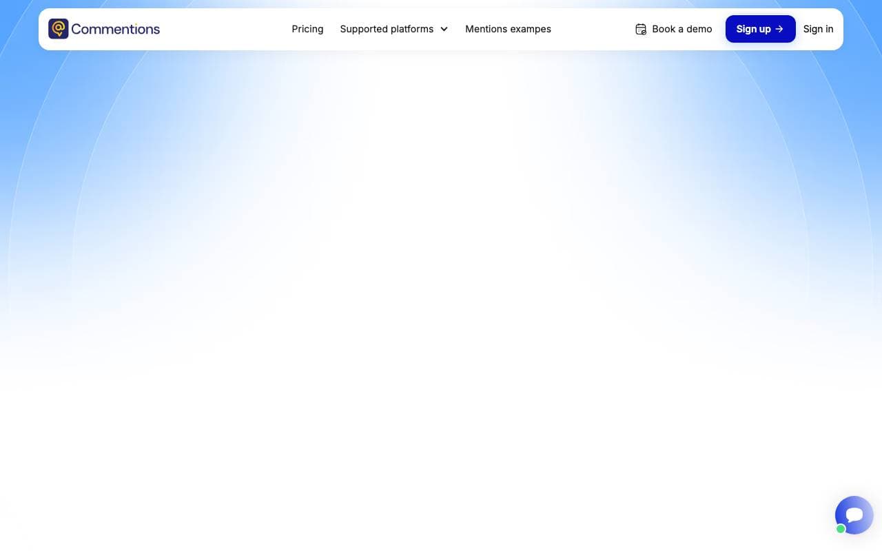 Commentions interface preview