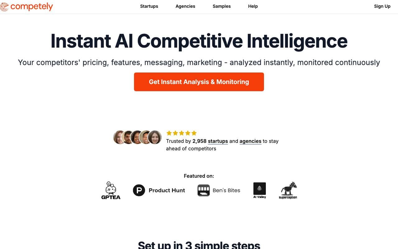 Competely AI interface preview
