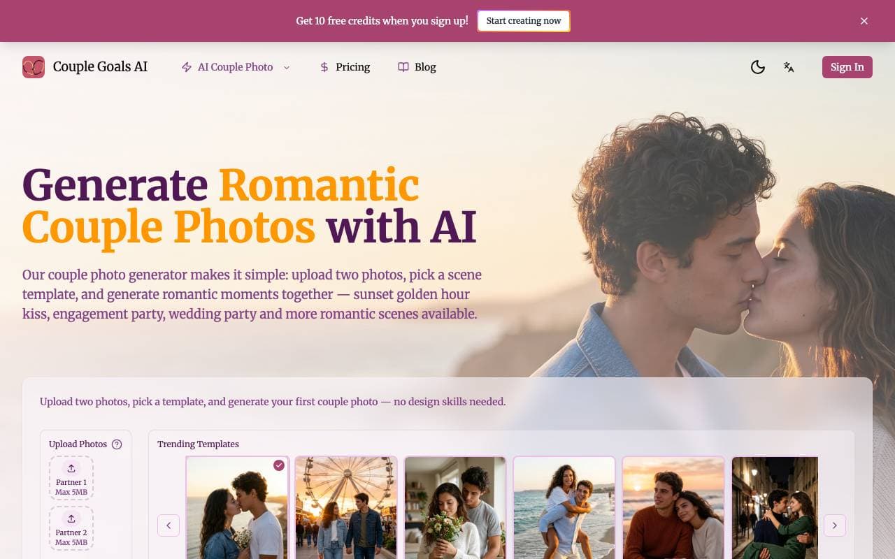 Couple Goals AI interface preview
