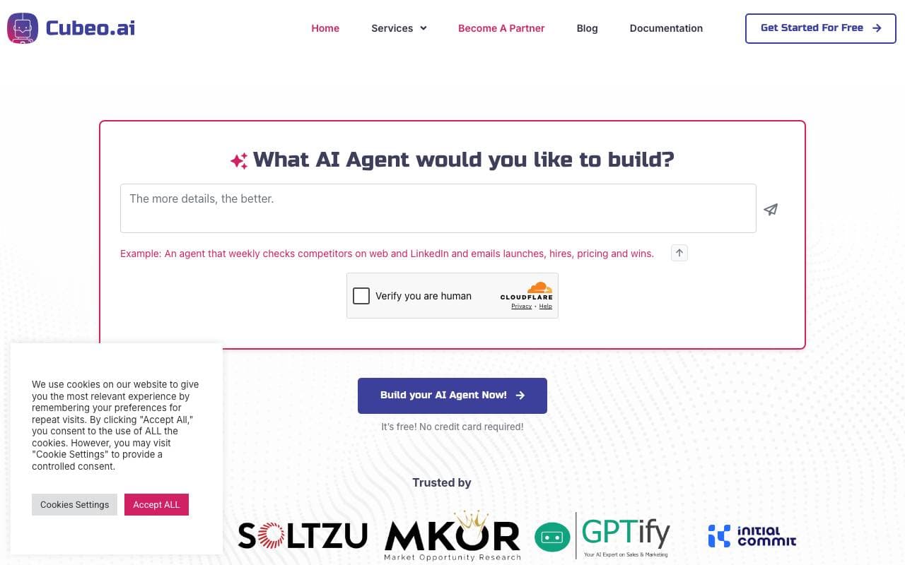 Cubeo AI interface preview