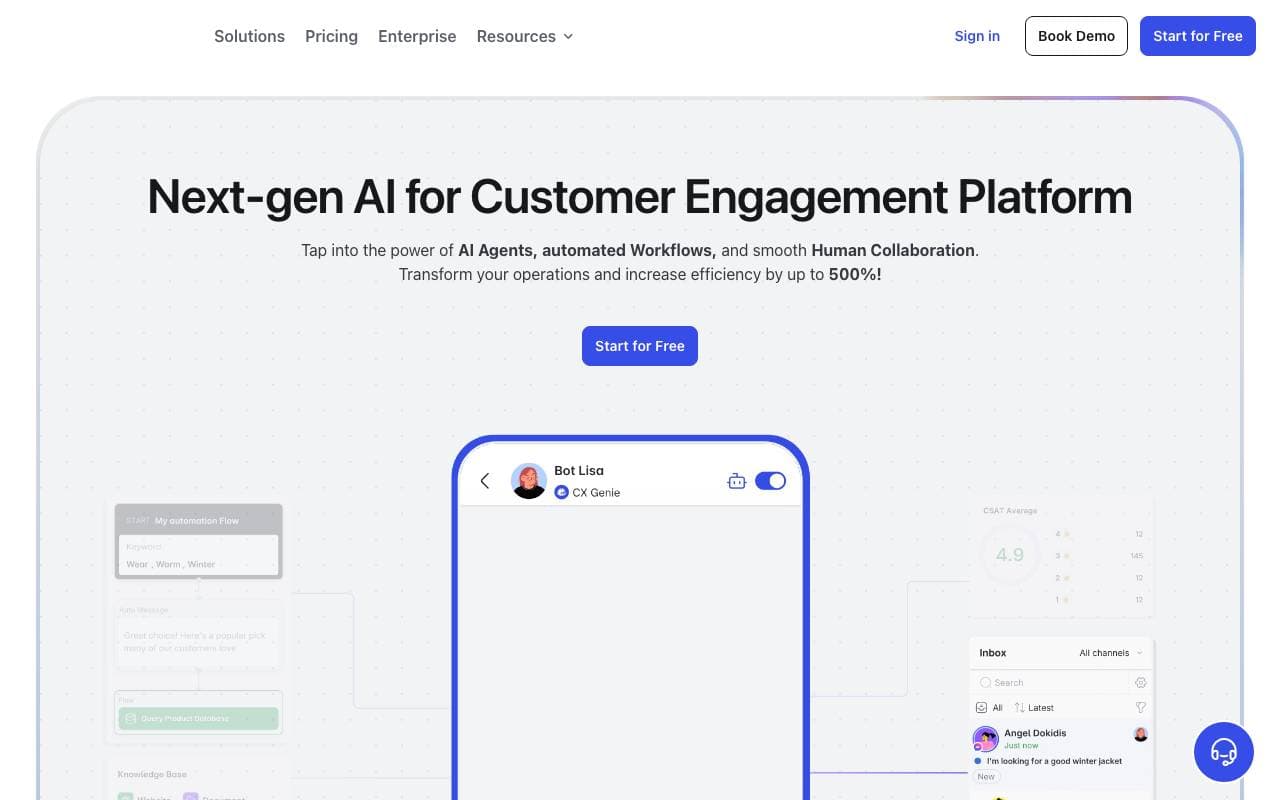 CX Genie interface preview