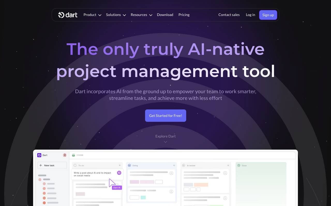 Dart interface preview