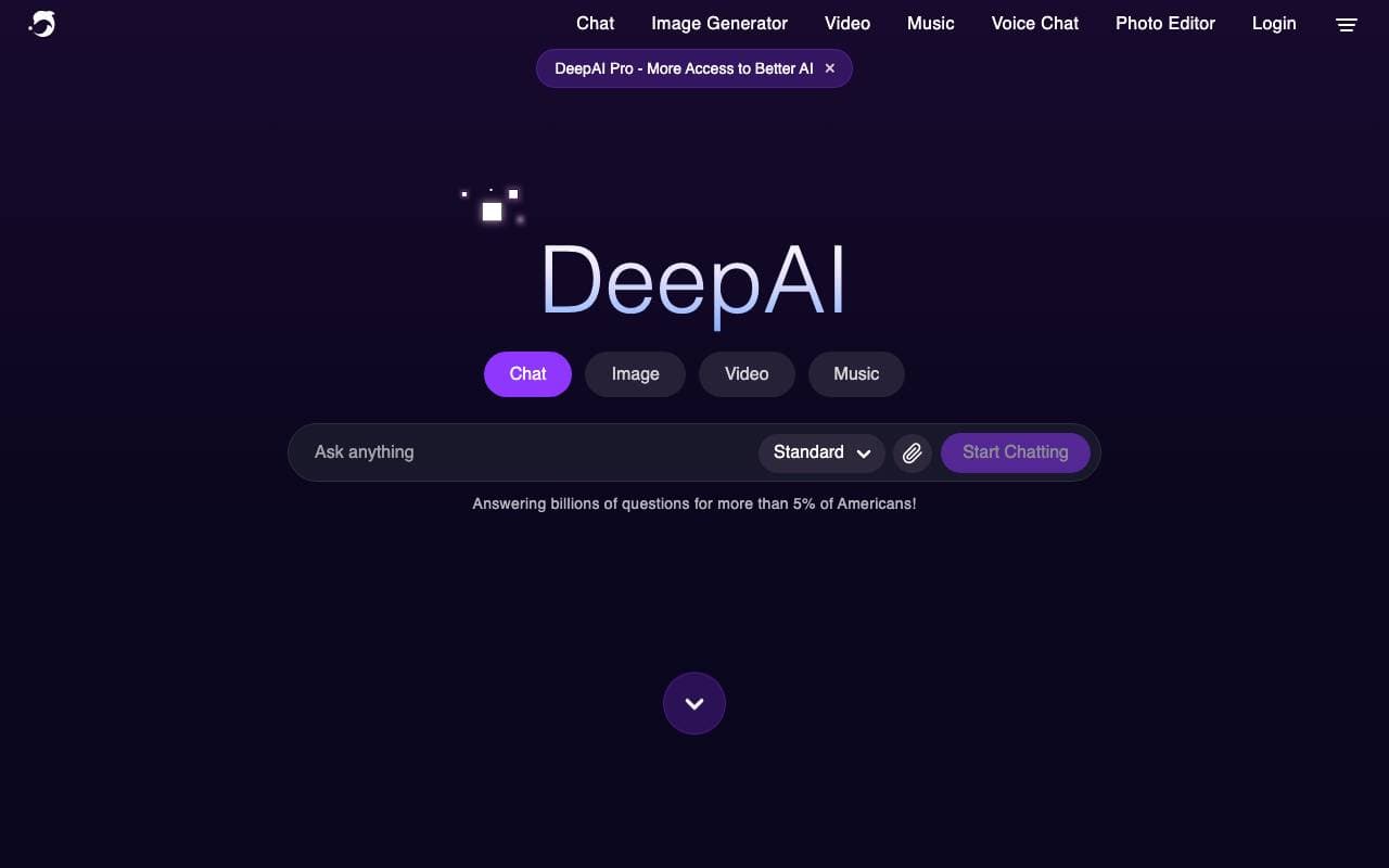 DeepAI Image Generator interface preview