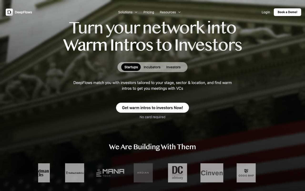 DeepFlows AI interface preview