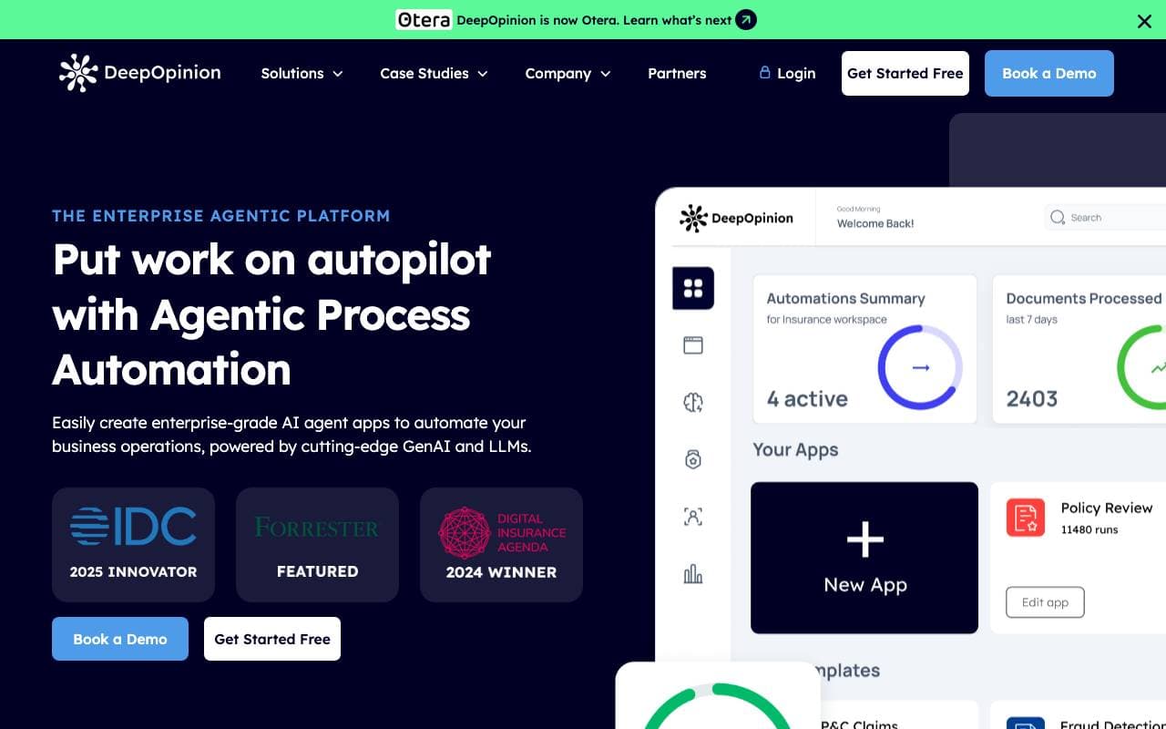 DeepOpinion interface preview