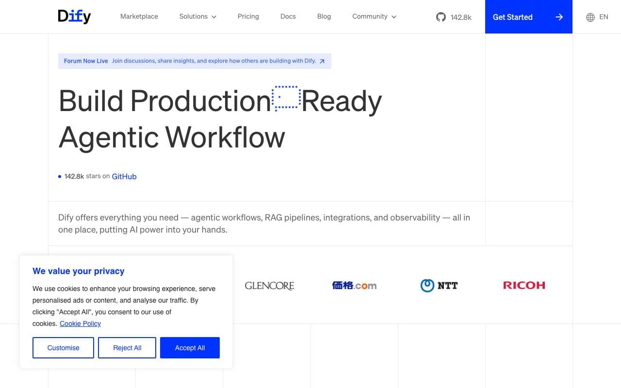Dify Ai interface preview