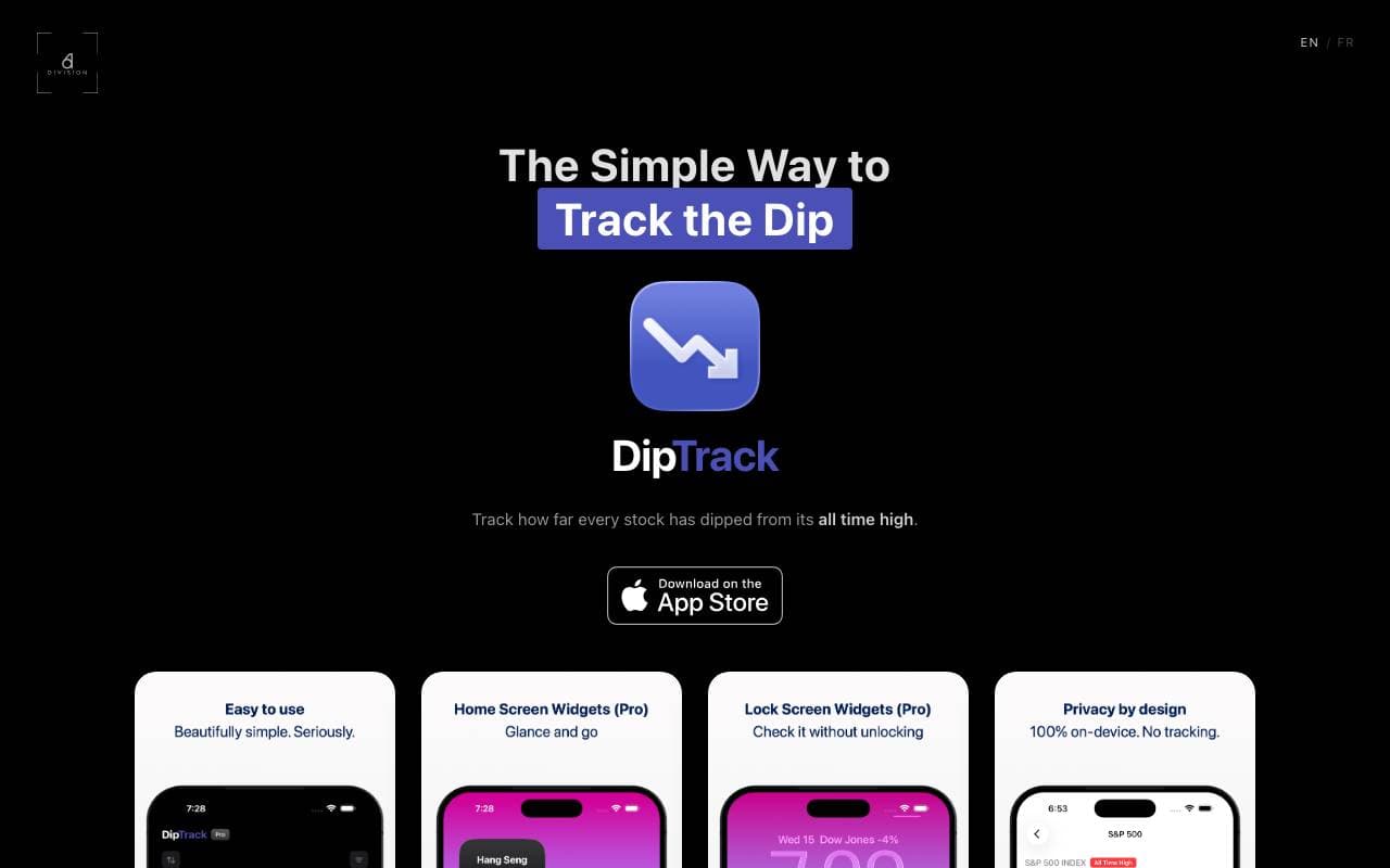 DipTrack interface preview