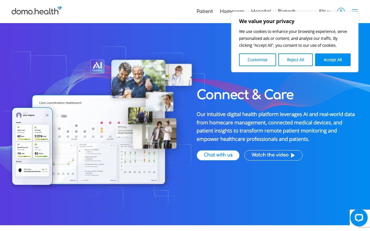 domo.health interface preview