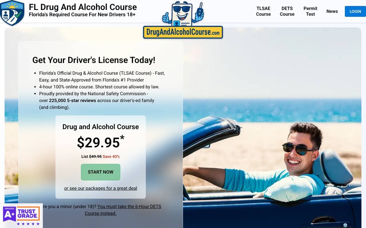 DrugandAlcoholCourse.com interface preview