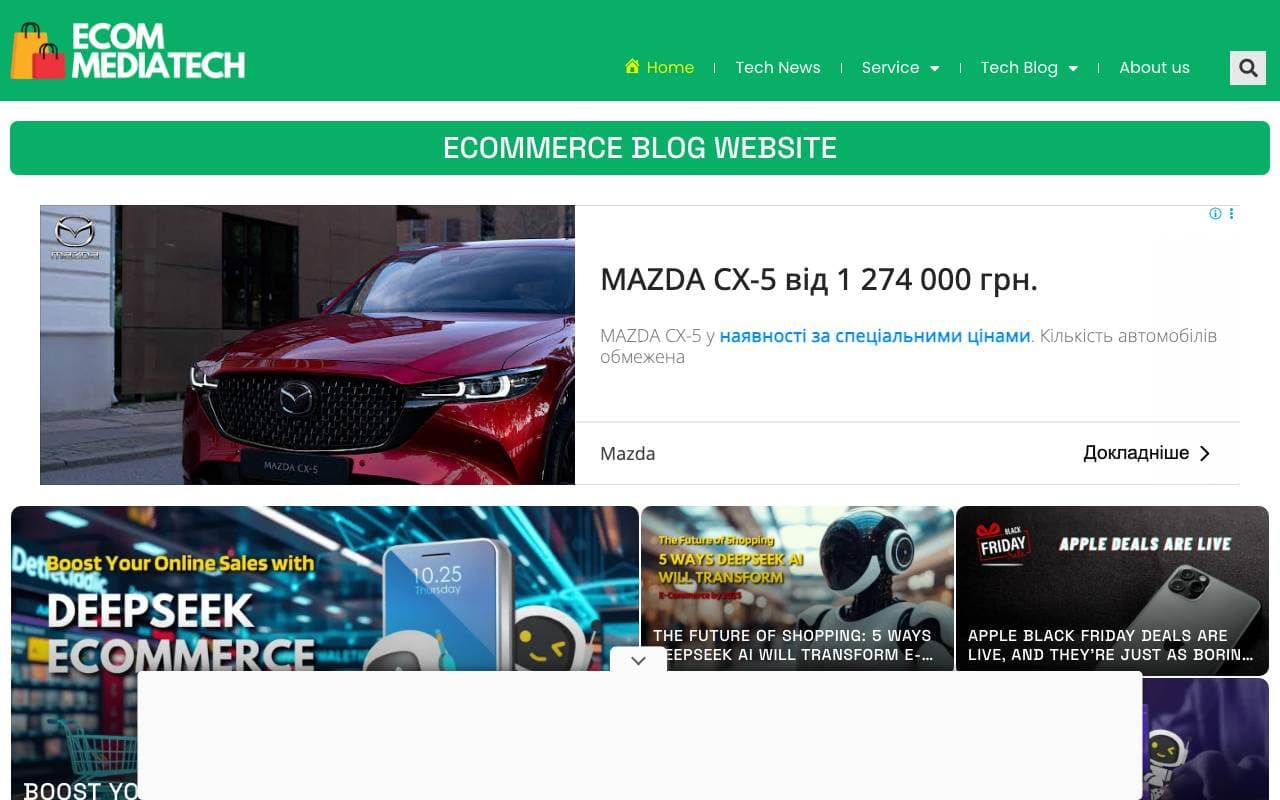 Ecom Mediatech interface preview