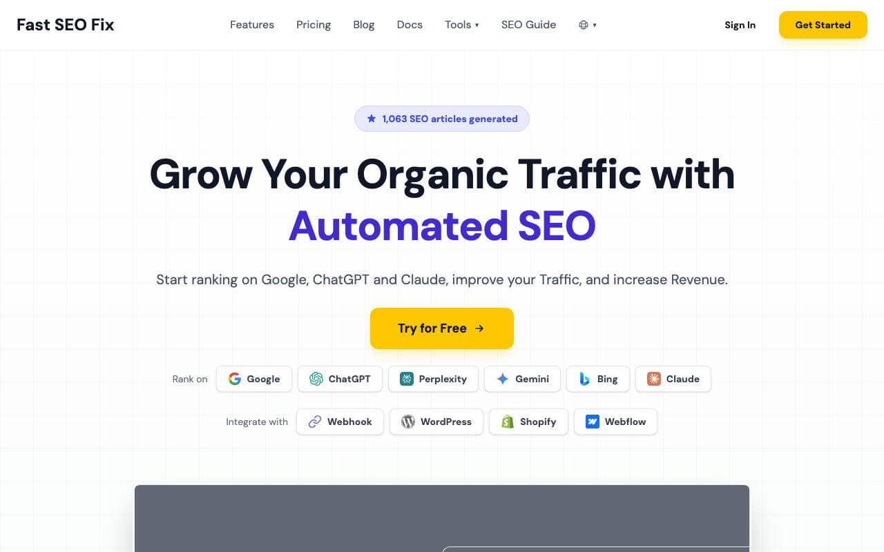 Fast SEO Fix interface preview
