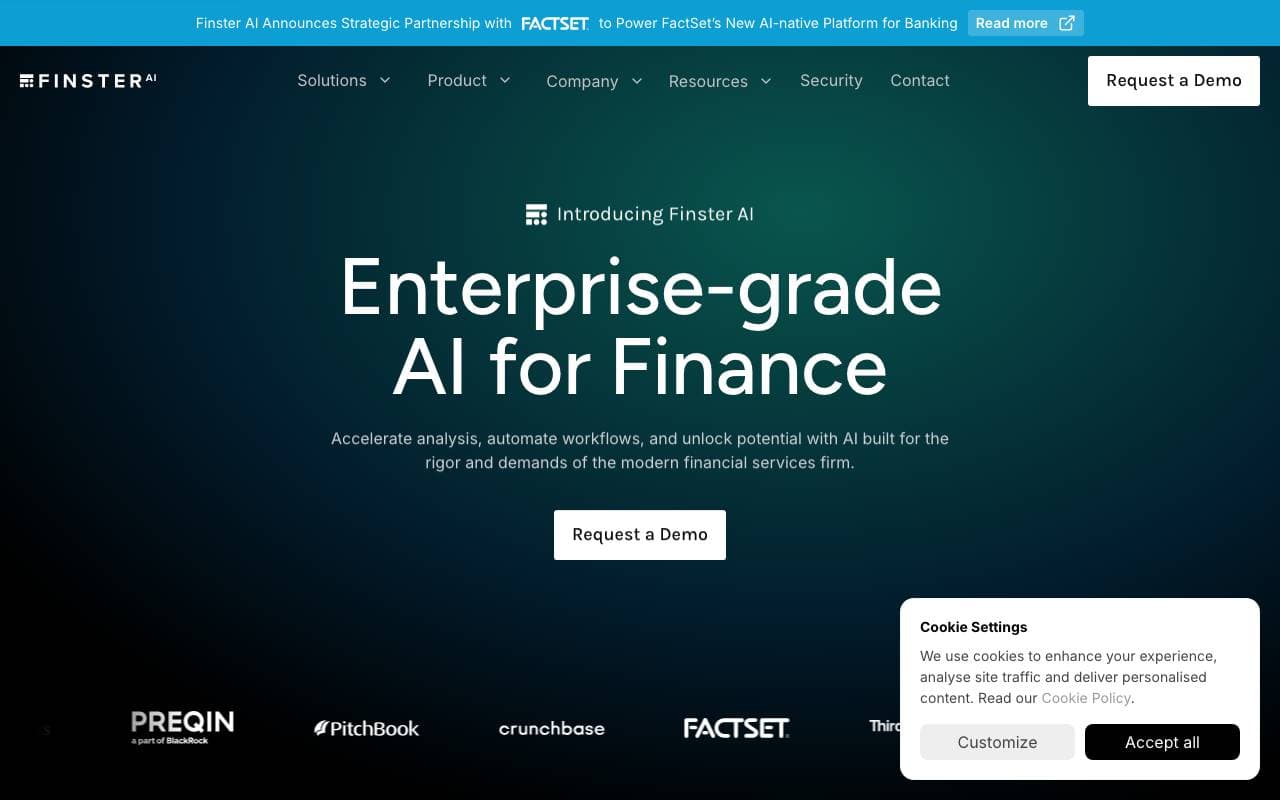 Finster AI interface preview