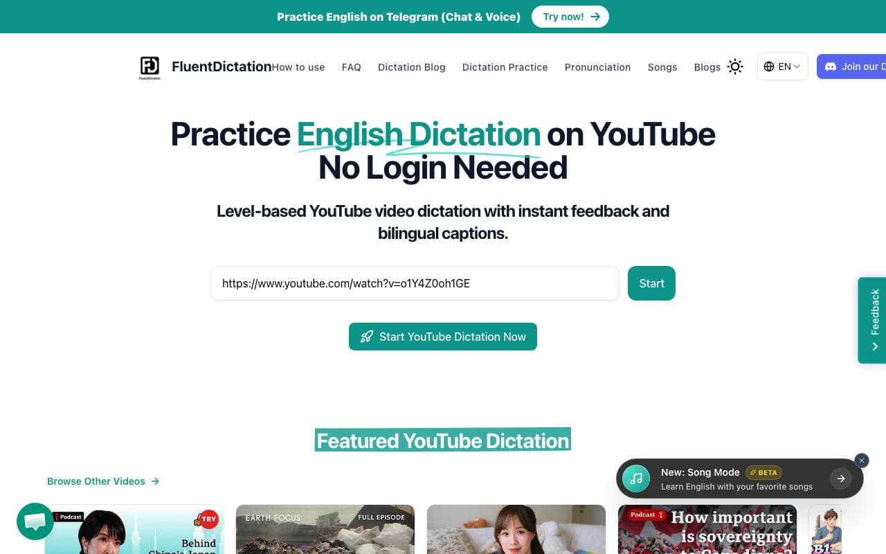 FluentDictation interface preview