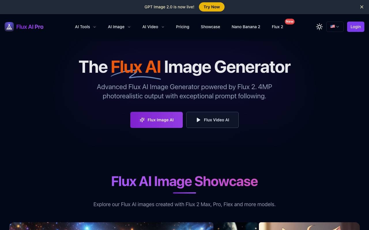 Flux AI Pro interface preview